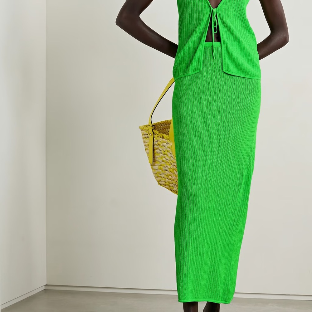 New with tag LESET Bright Green Knit Ensemble